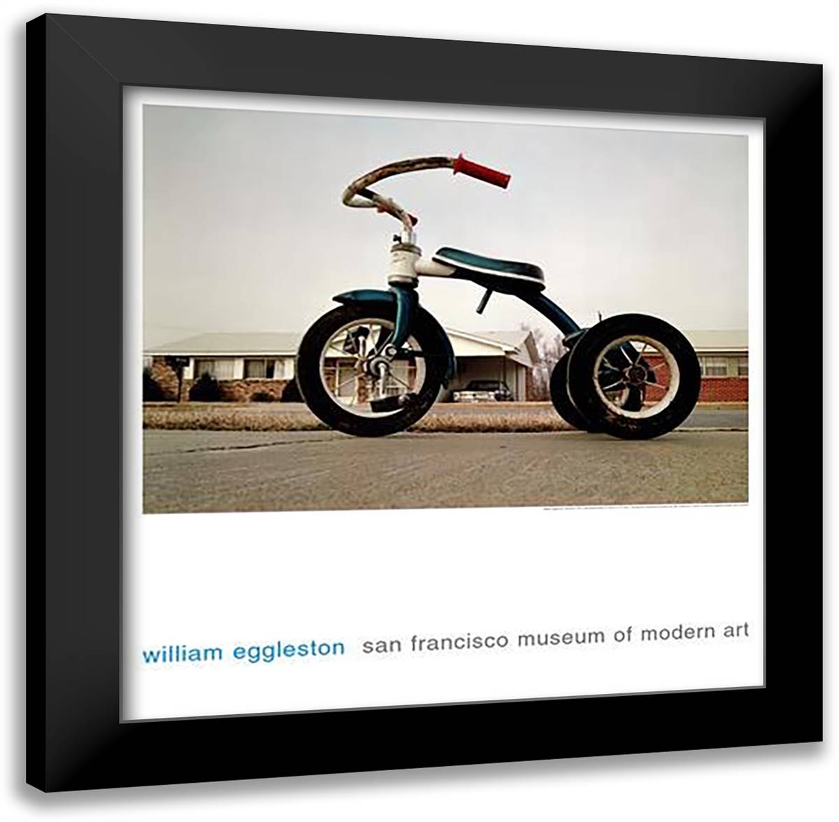 Sfmoma Tricycle Poster 28x28 Black Modern Wood Framed Art Print Poster by Eggleston, William