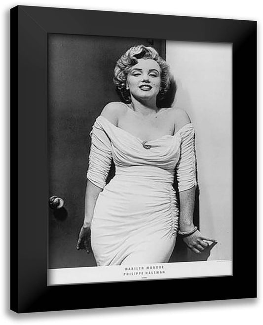 Marilyn Monroe 24x32 Black Modern Wood Framed Art Print Poster by Halsman, Philippe