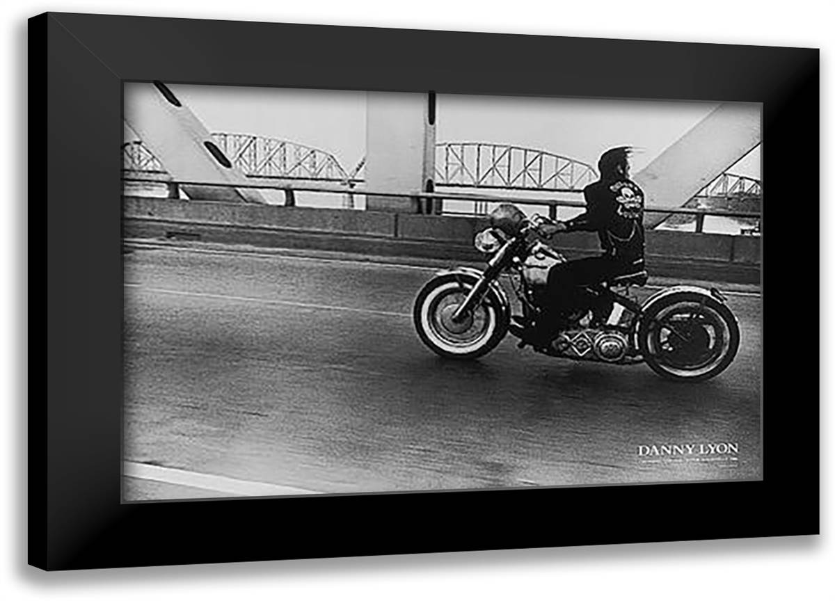 Crossing the Ohio River 34x24 Black Modern Wood Framed Art Print Poster by Lyon, Danny