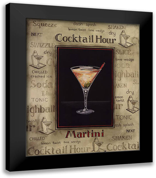 Martini - Special 15x18 Black Modern Wood Framed Art Print Poster by Gorham, Gregory