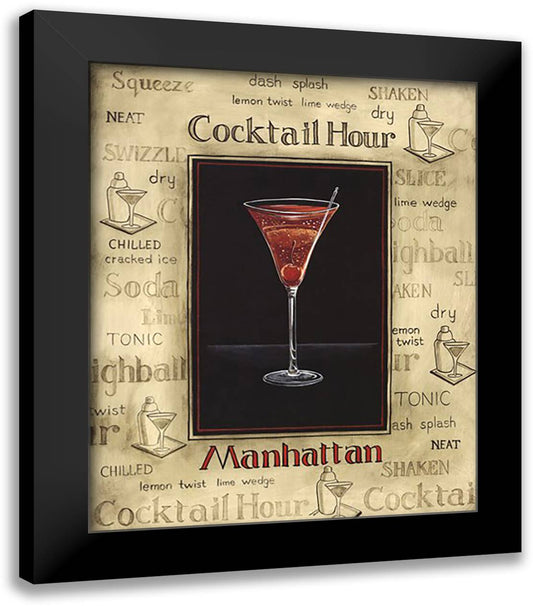 Manhattan 20x24 Black Modern Wood Framed Art Print Poster by Gorham, Gregory