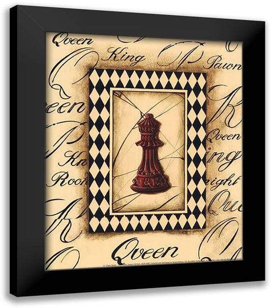 Chess Queen - Mini 12x14 Black Modern Wood Framed Art Print Poster by Gorham, Gregory