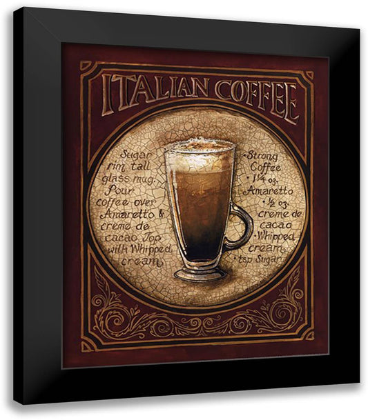 Italian Coffee - Mini 15x18 Black Modern Wood Framed Art Print Poster by Gorham, Gregory