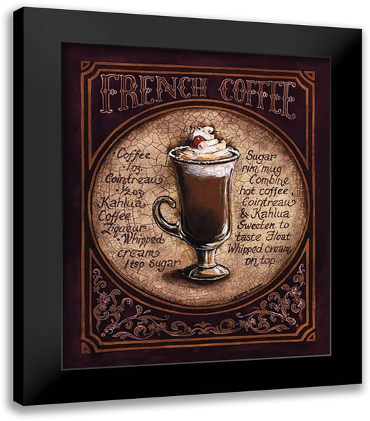 French Coffee - Mini 15x18 Black Modern Wood Framed Art Print Poster by Gorham, Gregory