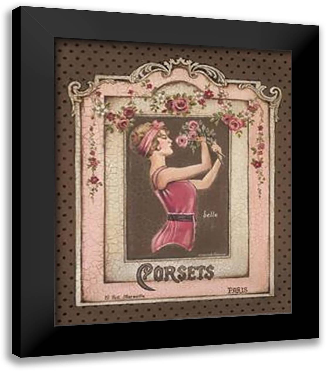 Corsets I 20x24 Black Modern Wood Framed Art Print Poster by Poloson, Kimberly