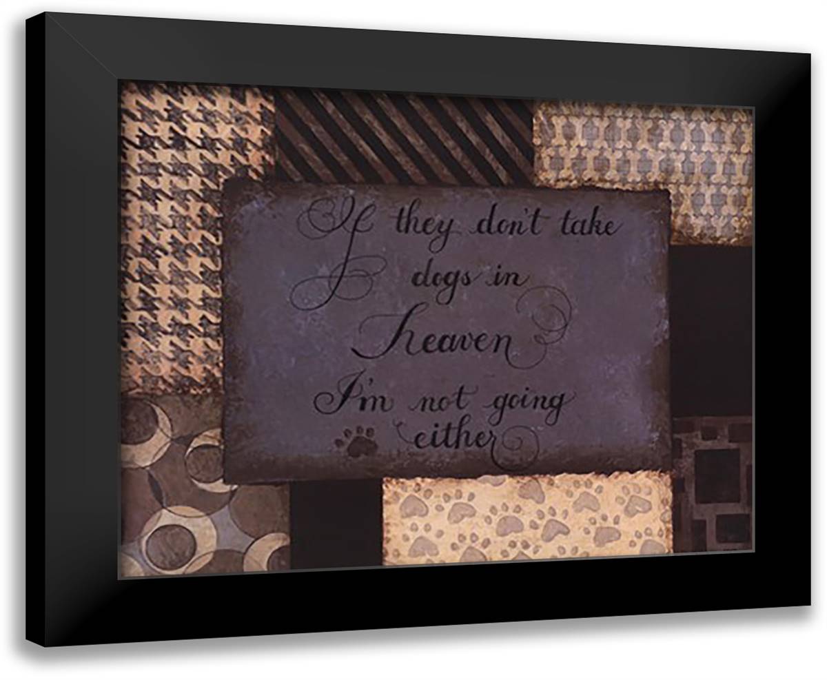 Dogs In Heaven 18x15 Black Modern Wood Framed Art Print Poster by Smith-Desgrosellier, Pamela