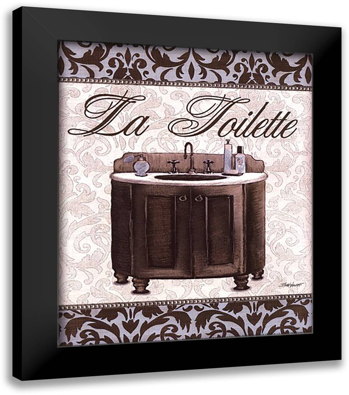Modern Sink - mini 12x14 Black Modern Wood Framed Art Print Poster by Williams, Todd