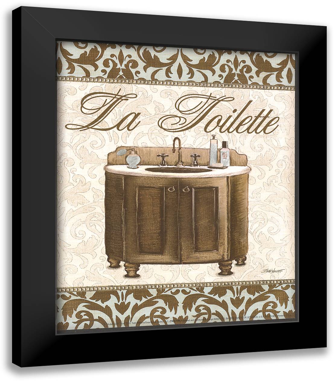 Modern Sink - Mini 12x14 Black Modern Wood Framed Art Print Poster by Williams, Todd