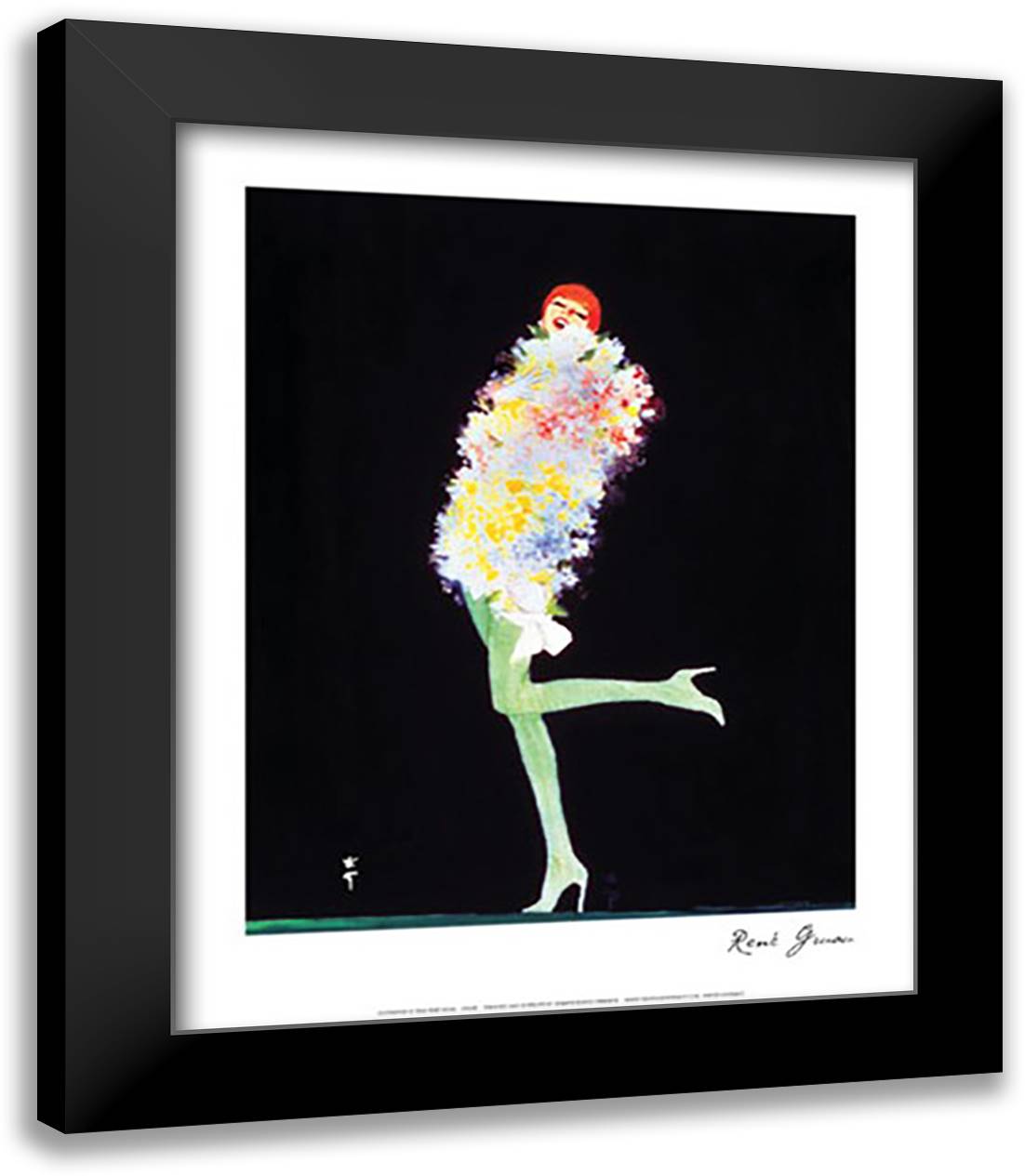 Untitled 15x18 Black Modern Wood Framed Art Print Poster by Gruau