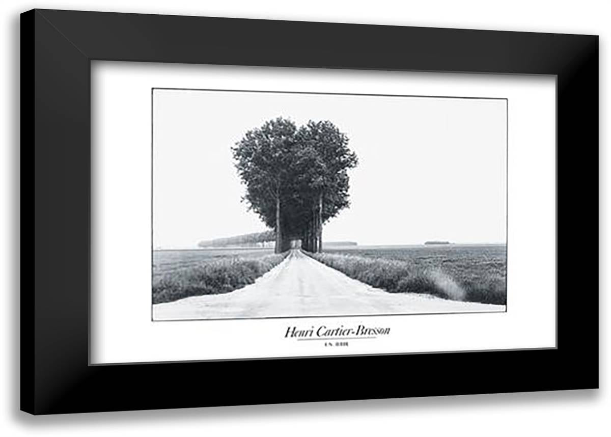 En Brie 40x28 Black Modern Wood Framed Art Print Poster by Cartier-Bresson, Henri