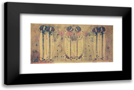Wassail 24x16 Black Modern Wood Framed Art Print Poster by Mackintosh