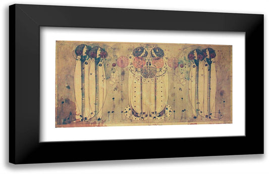 The Wassail 30x18 Black Modern Wood Framed Art Print Poster by Mackintosh, Charles Rennie