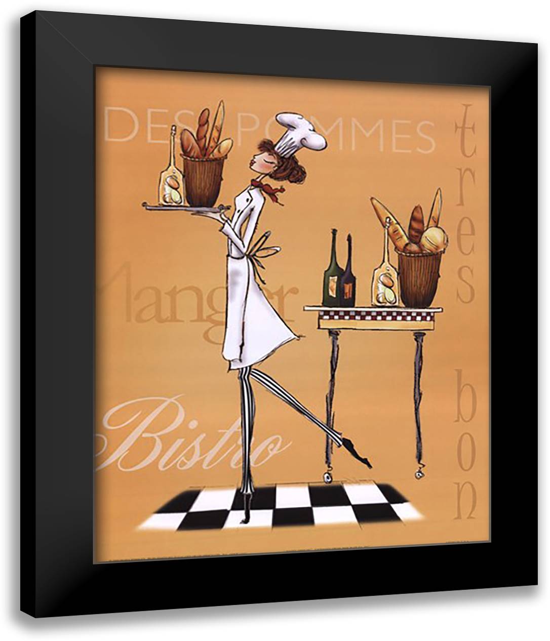 Sassy Chef IV 15x18 Black Modern Wood Framed Art Print Poster by Kinsley, Mara