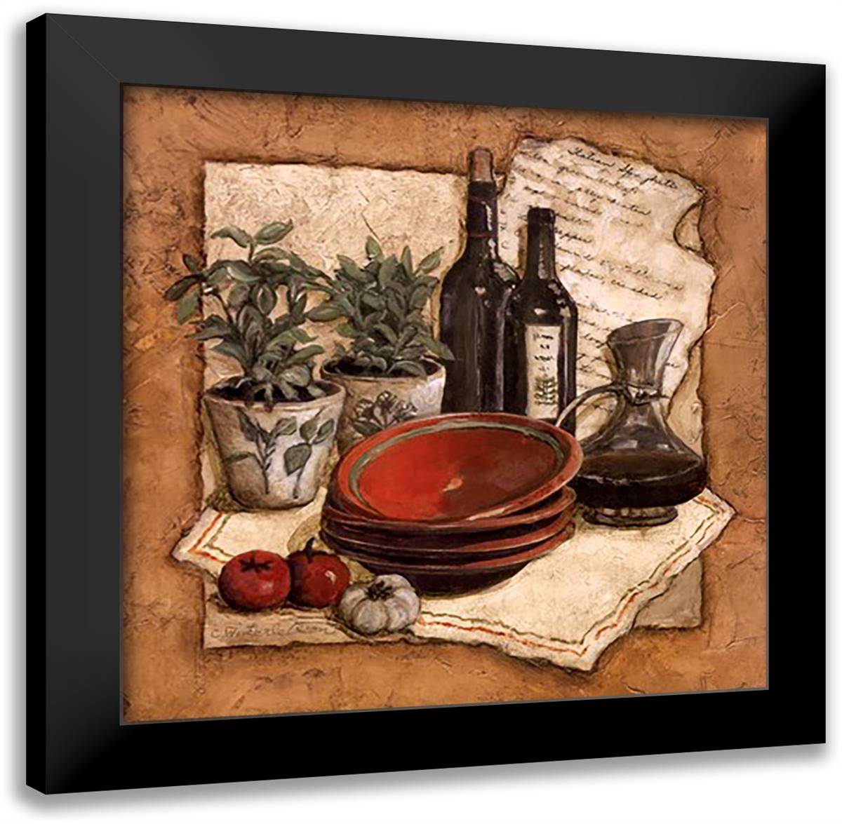 Secret Ingredient II 16x16 Black Modern Wood Framed Art Print Poster by Olson, Charlene Winter