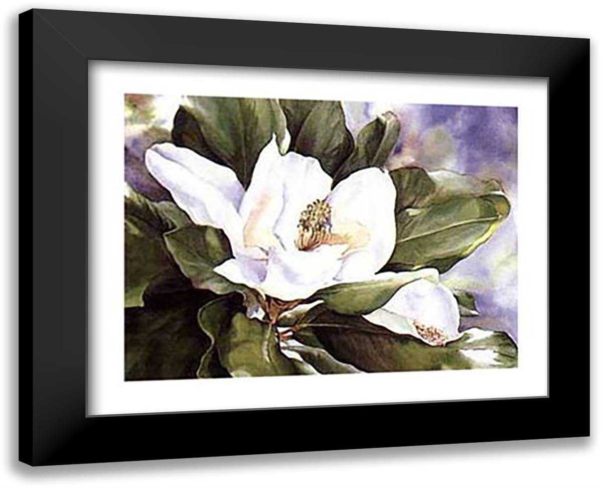 Lumina 32x26 Black Modern Wood Framed Art Print Poster by Vernon, Karen
