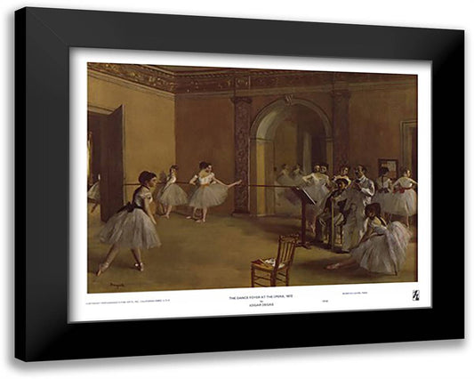 Dance Foyer at the Opera 15x13 Black Modern Wood Framed Art Print Poster by Degas, Edgar
