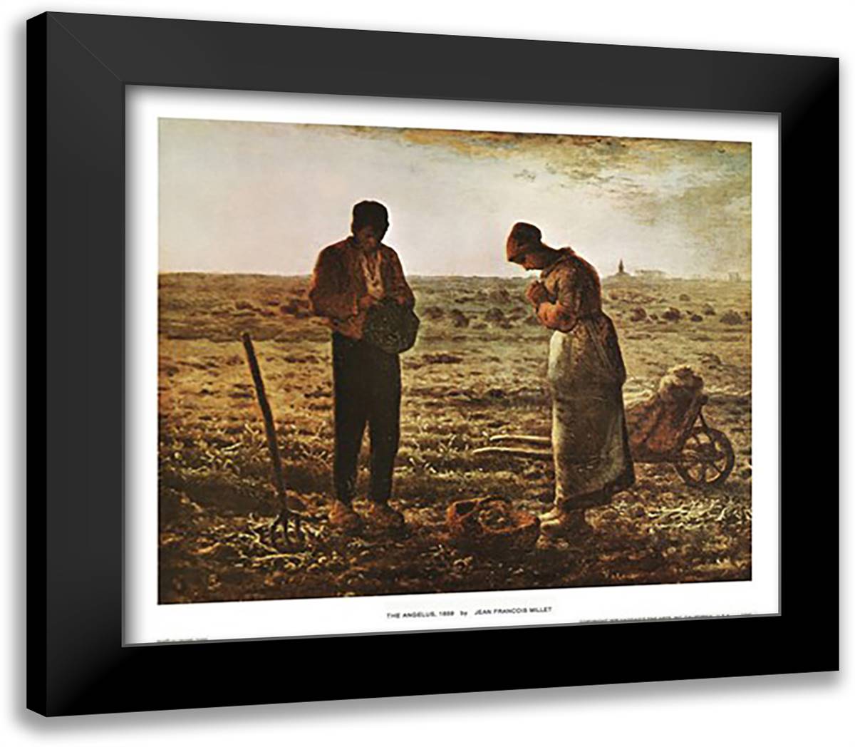 The Angelus, c.1859 15x13 Black Modern Wood Framed Art Print Poster by Millet, Jean Francois