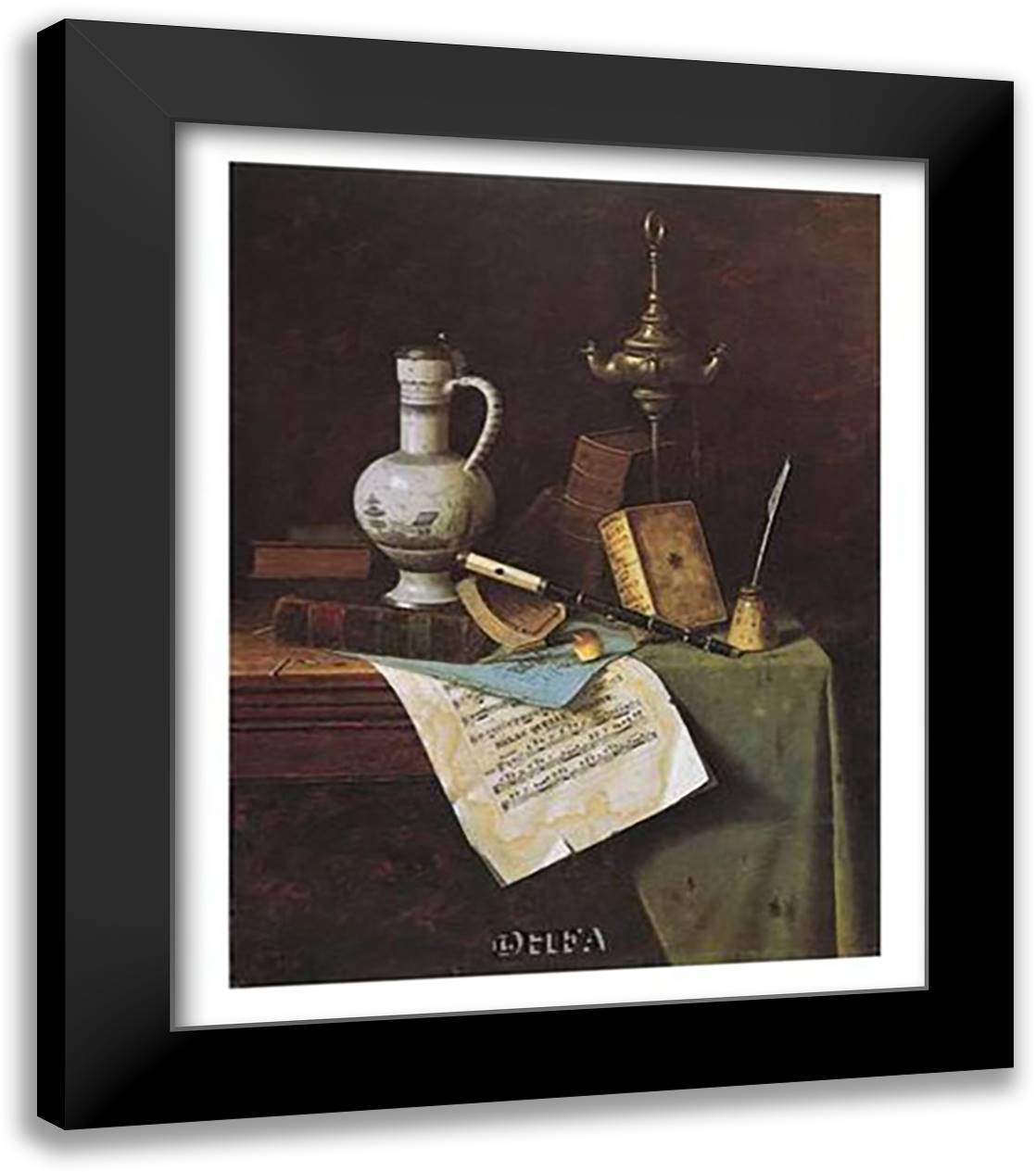 My Gems 13x15 Black Modern Wood Framed Art Print Poster by Harnett, William