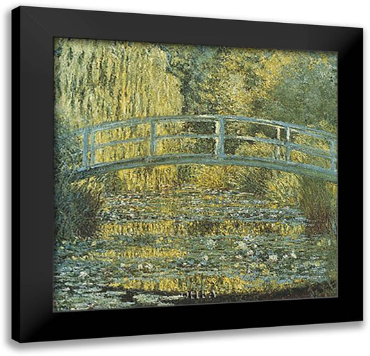 Bassin aux Nympheas 13x13 Black Modern Wood Framed Art Print Poster by Monet, Claude