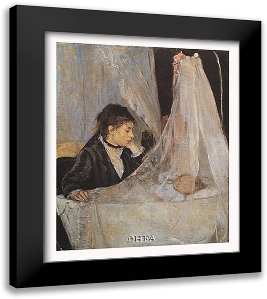 The Cradle 13x15 Black Modern Wood Framed Art Print Poster by Morisot, Berthe