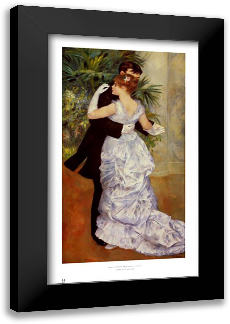 Dance in the City, 1883 10x15 Black Modern Wood Framed Art Print Poster by Renoir, Pierre-Auguste