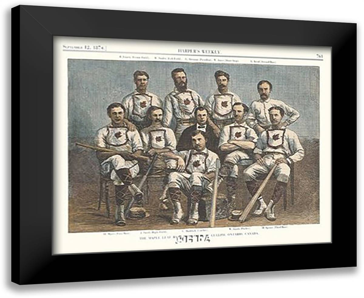 The Maple Leaf Base-Ball Club 18x15 Black Modern Wood Framed Art Print Poster