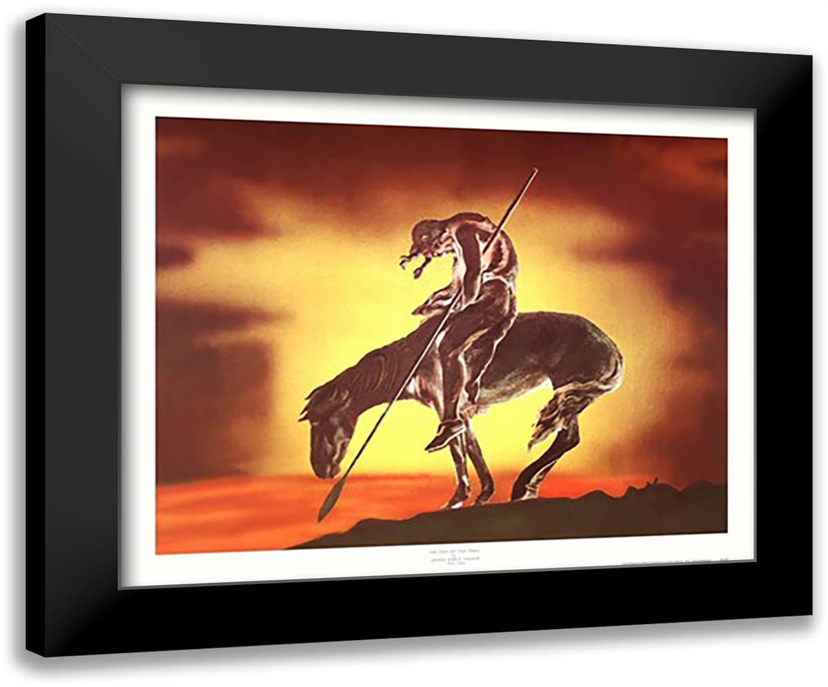 End of the Trail 24x20 Black Modern Wood Framed Art Print Poster by Fraser, James Earle