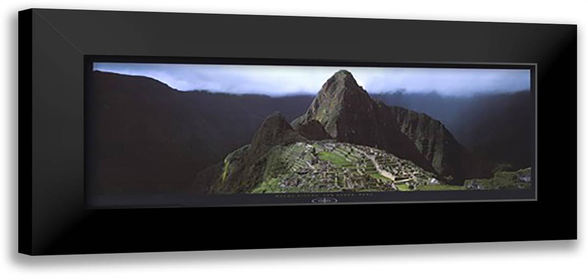 Machu Picchu, Los Andes, Peru 40x16 Black Modern Wood Framed Art Print Poster by Segal, Mark