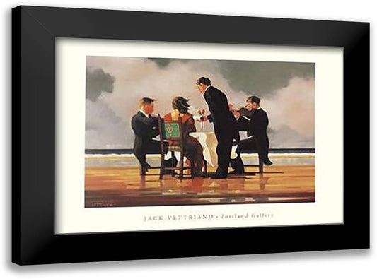 Elegy for a Dead Admiral 24x20 Black Modern Wood Framed Art Print Poster by Vettriano, Jack