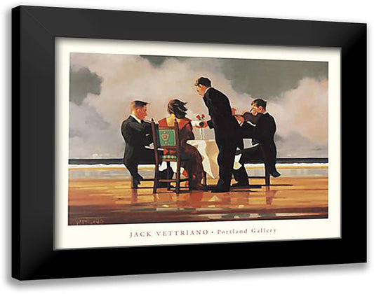 Elegy for a Dead Admiral 20x16 Black Modern Wood Framed Art Print Poster by Vettriano, Jack