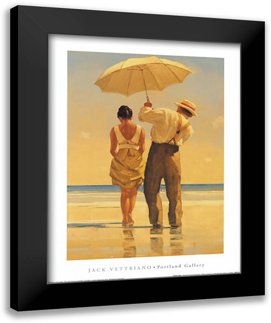 Mad Dogs 16x20 Black Modern Wood Framed Art Print Poster by Vettriano, Jack