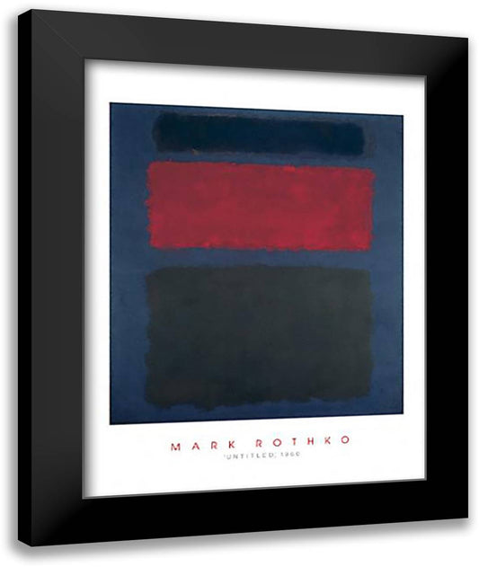 Untitled, 1960 28x36 Black Modern Wood Framed Art Print Poster by Rothko, Mark