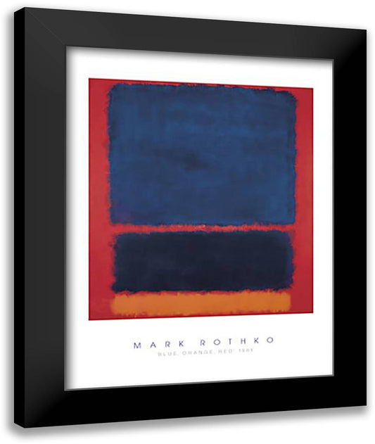 Blue, Orange, Red, 1961 28x36 Black Modern Wood Framed Art Print Poster by Rothko, Mark