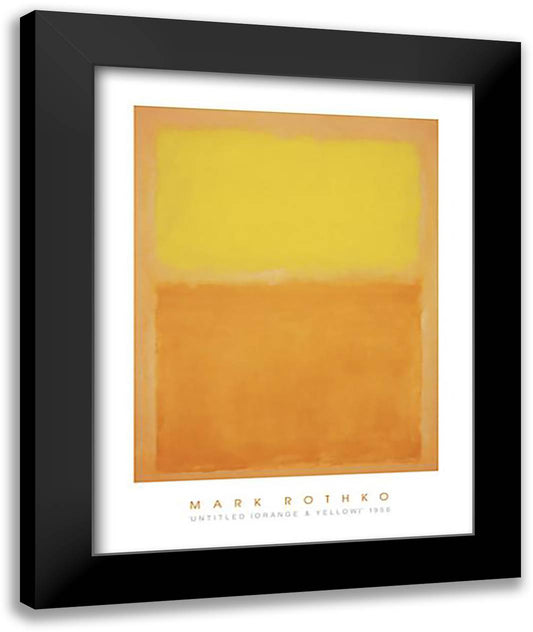 Untitled (Orange and Yellow), 1956 28x36 Black Modern Wood Framed Art Print Poster by Rothko, Mark