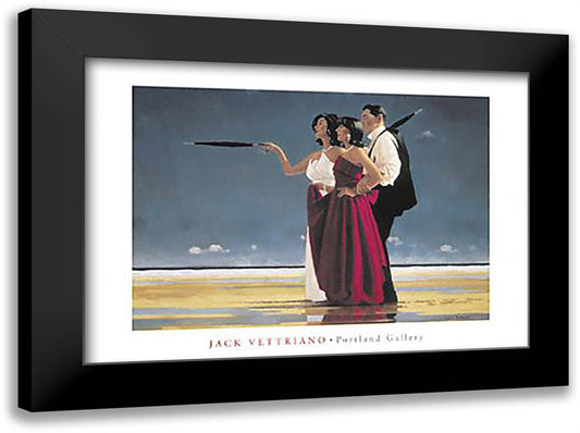 Missing Man I 32x24 Black Modern Wood Framed Art Print Poster by Vettriano, Jack