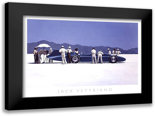 Bluebird at Bonneville 32x24 Black Modern Wood Framed Art Print Poster by Vettriano, Jack