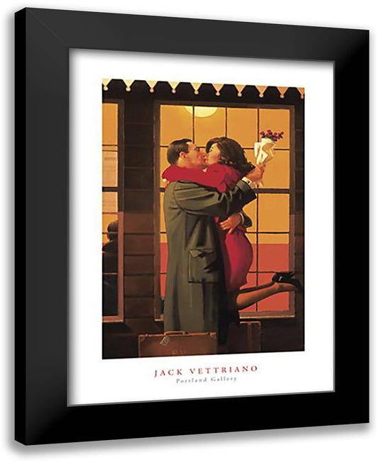 Back Where You Belong 24x32 Black Modern Wood Framed Art Print Poster by Vettriano, Jack