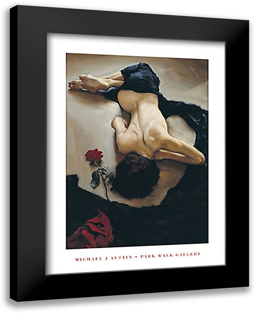Entwined 24x32 Black Modern Wood Framed Art Print Poster by Austin, Michael