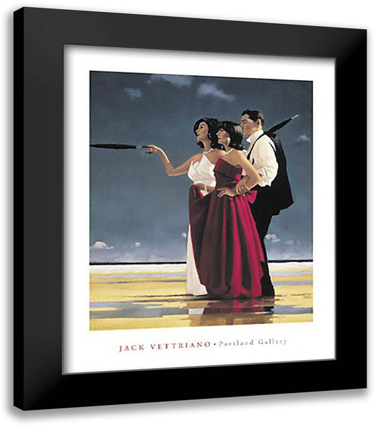 Missing Man I 20x24 Black Modern Wood Framed Art Print Poster by Vettriano, Jack