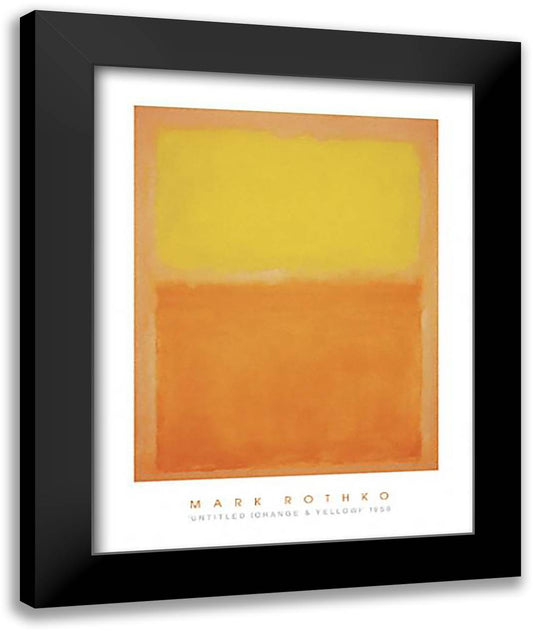 Untitled (Orange and Yellow), 1956 20x24 Black Modern Wood Framed Art Print Poster by Rothko, Mark