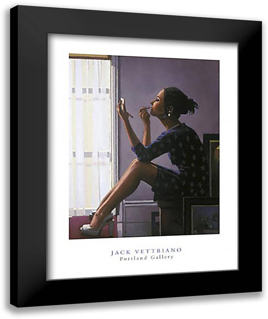 Only the Deepest Red II 28x36 Black Modern Wood Framed Art Print Poster by Vettriano, Jack