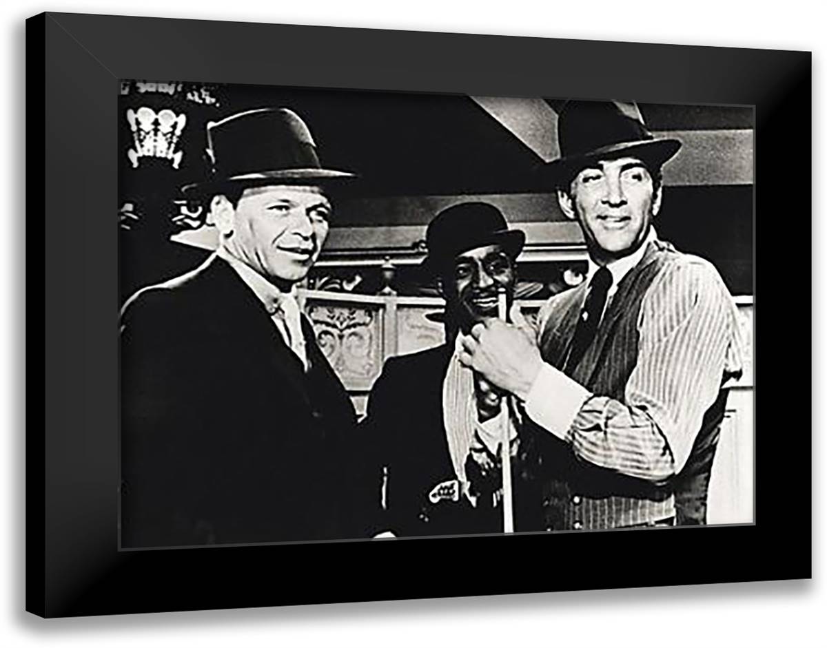 The Rat Pack 36x28 Black Modern Wood Framed Art Print Poster