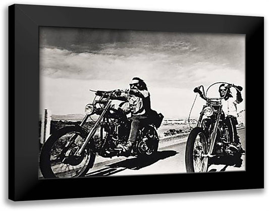 Dennis Hopper and Peter Fonda 36x28 Black Modern Wood Framed Art Print Poster