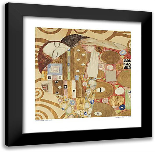 Study for Fulfilment 20x20 Black Modern Wood Framed Art Print Poster by Klimt, Gustav