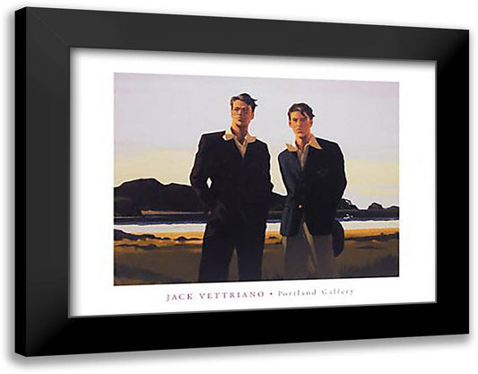 on the Border 35x28 Black Modern Wood Framed Art Print Poster by Vettriano, Jack