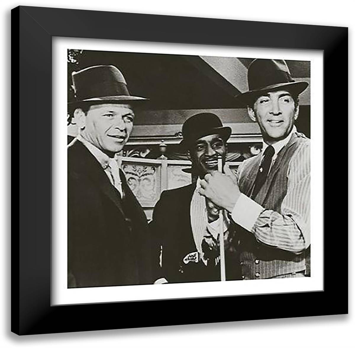 The Rat Pack 20x20 Black Modern Wood Framed Art Print Poster