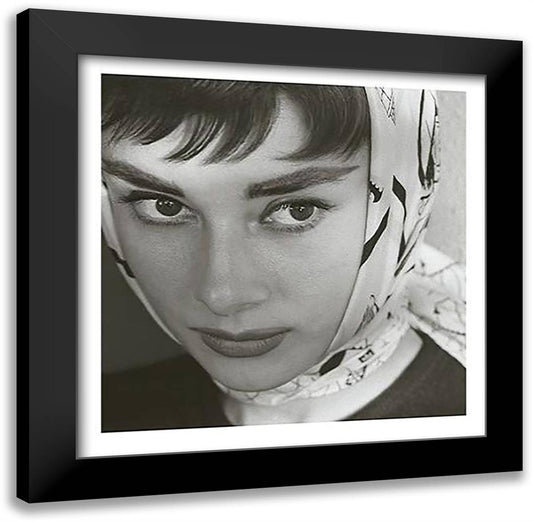 Audrey Hepburn 20x20 Black Modern Wood Framed Art Print Poster