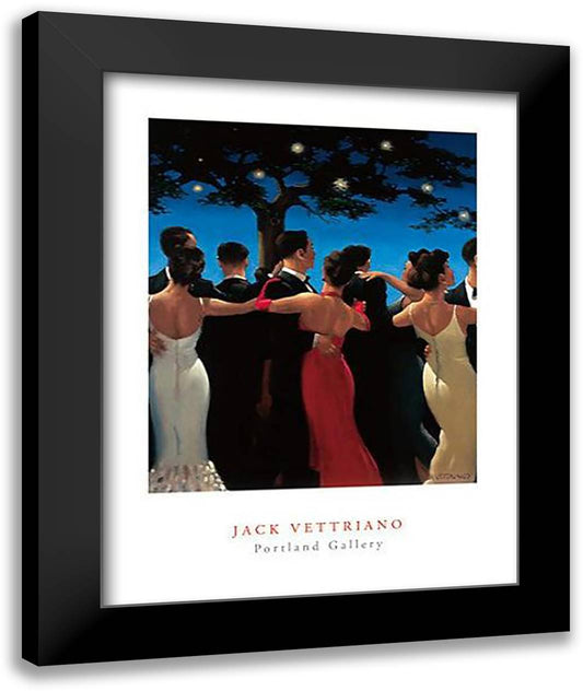 Waltzers 16x20 Black Modern Wood Framed Art Print Poster by Vettriano, Jack