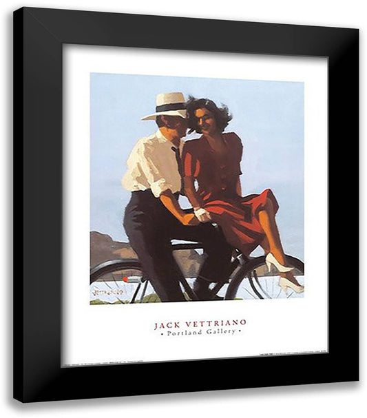 Lazy Hazy Days 20x24 Black Modern Wood Framed Art Print Poster by Vettriano, Jack