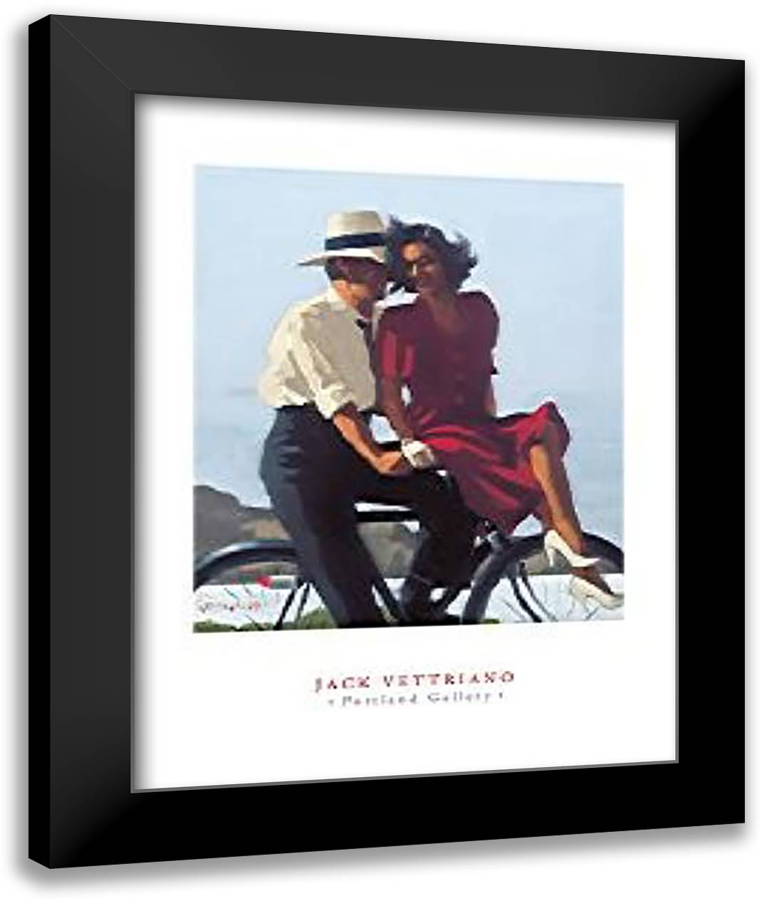 Lazy Hazy Days 28x36 Black Modern Wood Framed Art Print Poster by Vettriano, Jack